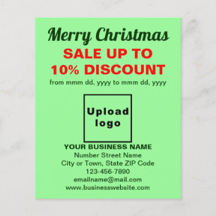 Vente de Noël d'affaires sur le prospectus vert cl