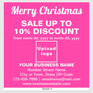 Vente de Noël d'affaires sur Sticker en Vinyl Rose