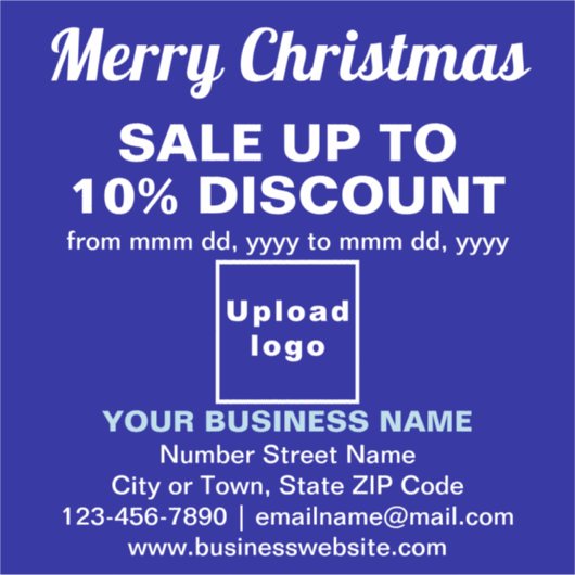 Vente de Noël d'affaires sur Sticker en Vinyle Ble (Devant)