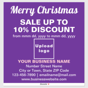 Vente de Noël d'affaires sur Sticker en vinyle vio
