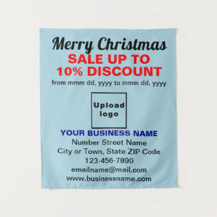 Vente de Noël d'affaires sur Tapisserie bleu clair