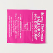 Vente de Noël d'affaires sur Tapisserie rose (Devant (Horizontal))