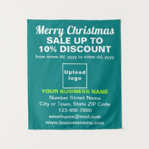 Vente de Noël d'affaires sur Tapisserie verte Turq