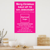Vente de Noël d'entreprise sur une affiche rose (Cuisine)