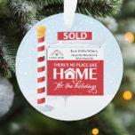 Vente de Noël immobilier<br><div class="desc">Vendu Vendre Immobilier Noël ornement est un moyen amusant et festif d'envoyer des voeux de vacances à vos clients. Des cartes de Noël assorties sont disponibles. Customisez avec votre logo et vos noms.</div>