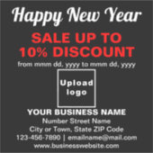 Vente de Nouvel An sur Sticker en Vinyle Noir (Devant)