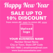 Vente de Nouvel An sur Sticker en Vinyle Rose (Devant)