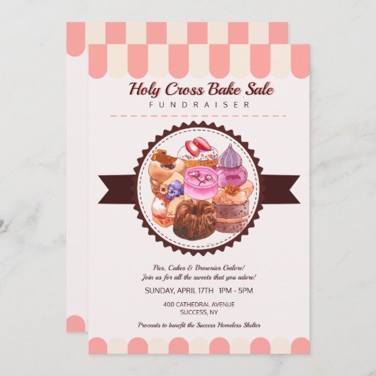 Vente de produits cuits Faire-part (Devant / Derrière)