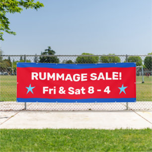 Vente de rummage ! Bannière patriotique personnali