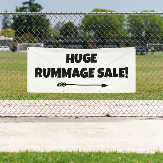 Vente De Rummage Énorme ! Banderole (En situation)