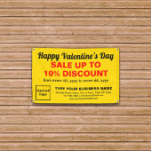 Vente de Saint-Valentin d'affaires sur bannière Re