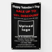 Vente de Saint Valentin sur bannière noire (Verticale)