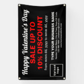 Vente de Saint-Valentin sur bannière rectangle noi (Verticale)