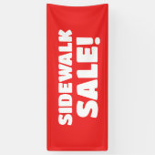 Vente de trottoir ! Bannière rouge (Vertical)