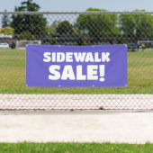 Vente de trottoir ! Bannière violette (En situation)