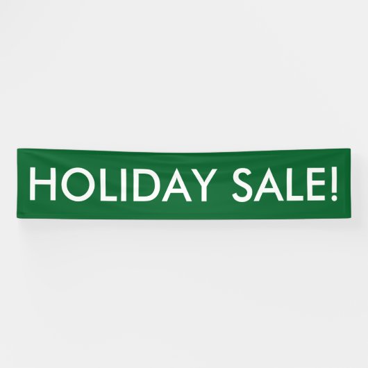 Vente de vacances personnalisable bannière verte b (Horizontal)