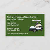 Vente De Voitures De Golf Et Cartes de visite De S (Devant)