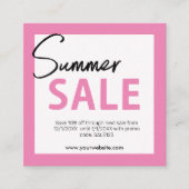 Vente d'été Carte de visite (Devant)