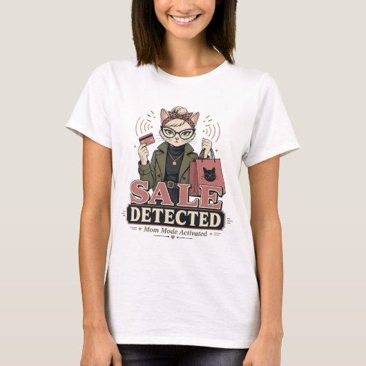 Vente Détectée Mode Maman Activé T-shirt de Chat D (Devant)