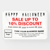 Vente d'Halloween d'affaires sur bannière rectangl (Horizontal)