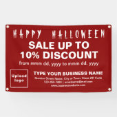 Vente d'Halloween d'affaires sur bannière rectangl (Horizontal)
