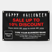 Vente d'Halloween d'affaires sur bannière rectangl (Horizontal)