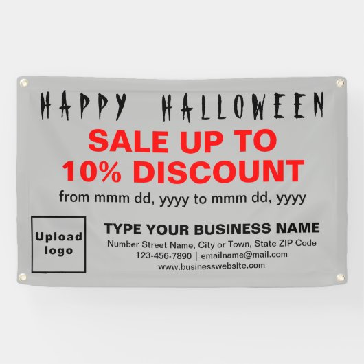 Vente d'Halloween d'affaires sur bannière rectangl (Horizontal)