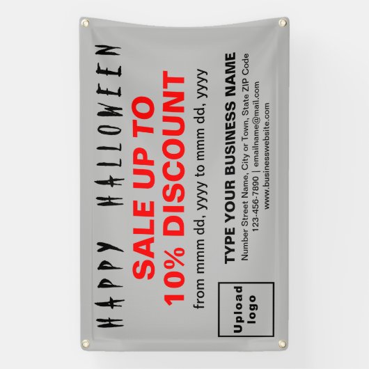 Vente d'Halloween d'affaires sur bannière rectangl (Verticale)