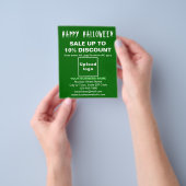 Vente d'Halloween d'affaires sur le prospectus ver (main)