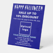Vente d'Halloween d'affaires sur panneau bleu (Recto)