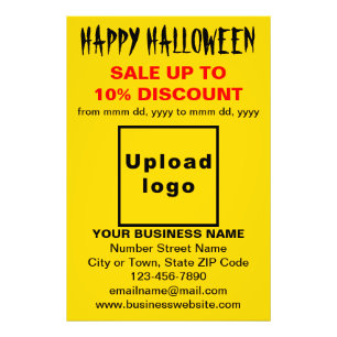 Vente d'Halloween d'affaires sur papier photo jaun