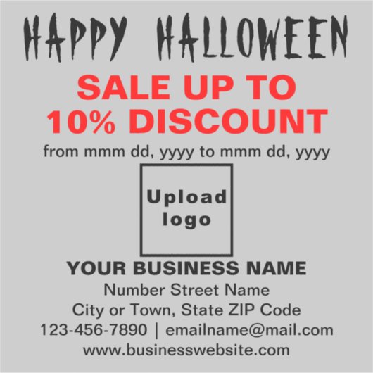 Vente d'Halloween d'affaires sur Sticker en Vinyle (Devant)