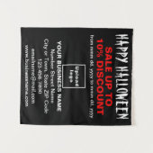 Vente d'Halloween d'affaires sur Tapisserie noire (Devant (Horizontal))