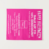 Vente d'Halloween d'affaires sur Tapisserie rose (Devant (Horizontal))