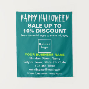 Vente d'Halloween d'affaires sur Tapisserie verte