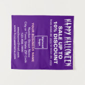 Vente d'Halloween d'affaires sur Tapisserie violet (Devant (Horizontal))