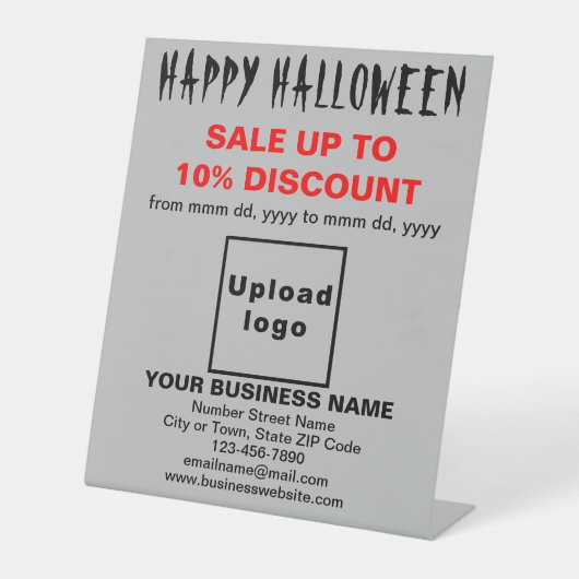 Vente d'Halloween d'affaires sur un panneau de pié (Recto)