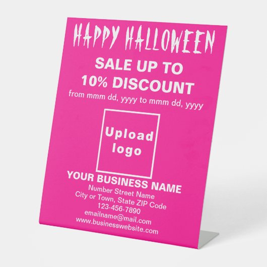 Vente d'Halloween d'affaires sur un panneau sur pi (Recto)