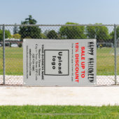 Vente d'Halloween d'affaires sur une bannière gris (Insitu)