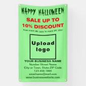 Vente d'Halloween d'affaires sur une bannière vert (Verticale)
