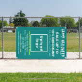 Vente d'Halloween d'affaires sur une bannière vert (Insitu)