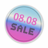Vente du 8 août Autocollant de style holographique (Devant)