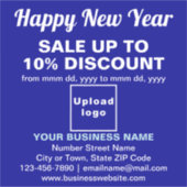 Vente du Nouvel An sur Sticker en Vinyle Bleu (Devant)