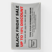 Vente du Vendredi Noir sur Bannière Rectangle Gris (Verticale)