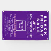 Vente du vendredi noir sur bannière violette (Horizontal)