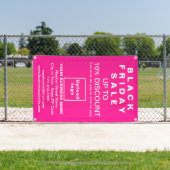 Vente du vendredi noir sur une bannière rose (Insitu)