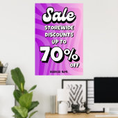 Vente en gros signe avec nom commercial, affiche d (Bureau à domicile)