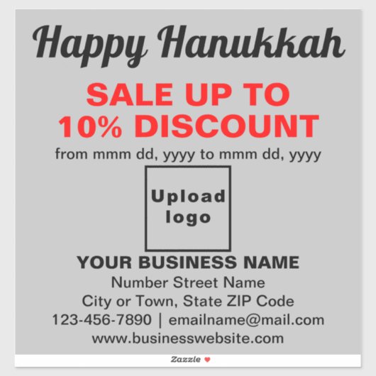 Vente Hanoukka d'affaires sur Sticker en Vinyl Gri (Feuille)