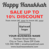 Vente Hanoukka d'affaires sur Sticker en Vinyl Gri (Devant)