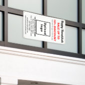 Vente Hanoukka d'entreprise sur bannière blanche (Bâtiment extérieur)